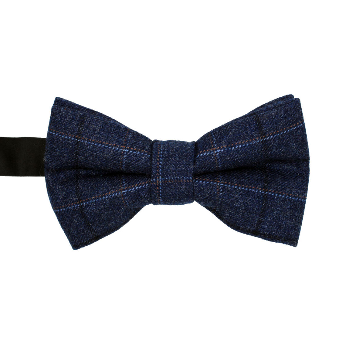 Blue Checked Tweed Bow Tie