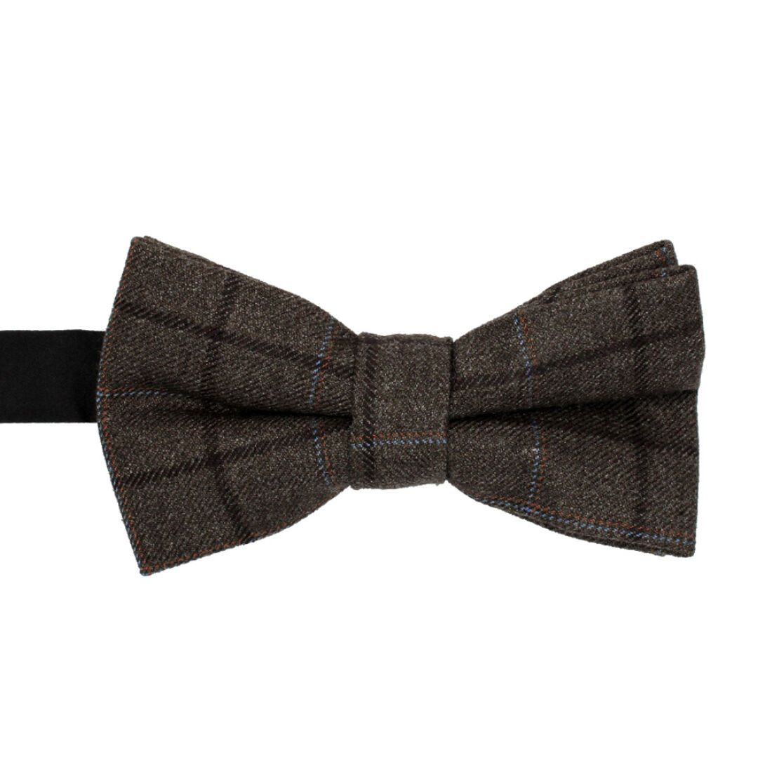 Grey Checked Tweed Bow Tie