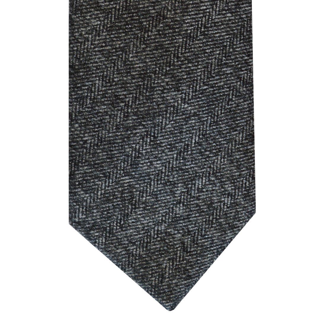 Navy Herringbone  Tweed Tie