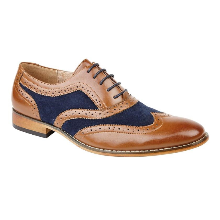 Tan and Navy